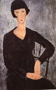 Amedeo Modigliani Seated woman in blue dress Sweden oil painting artist